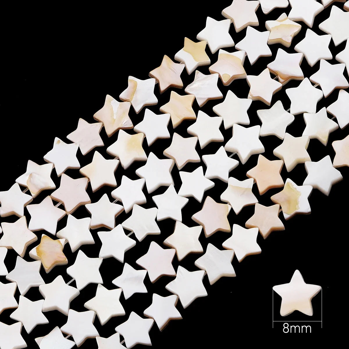 Natural Shell Beads Mother of Pearl Love Star Oval Round Flat Loose Spacer Beads for Jewelry Making DIY Charm Bracelet Necklace