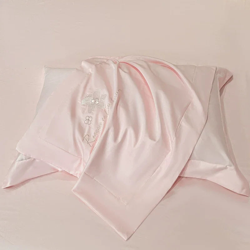 4pcs Light Luxury Style  120 Count Long Styl Cotton polyeste Embroidered Bedding Duvet Cover 200x230 220x240 Four Seasons