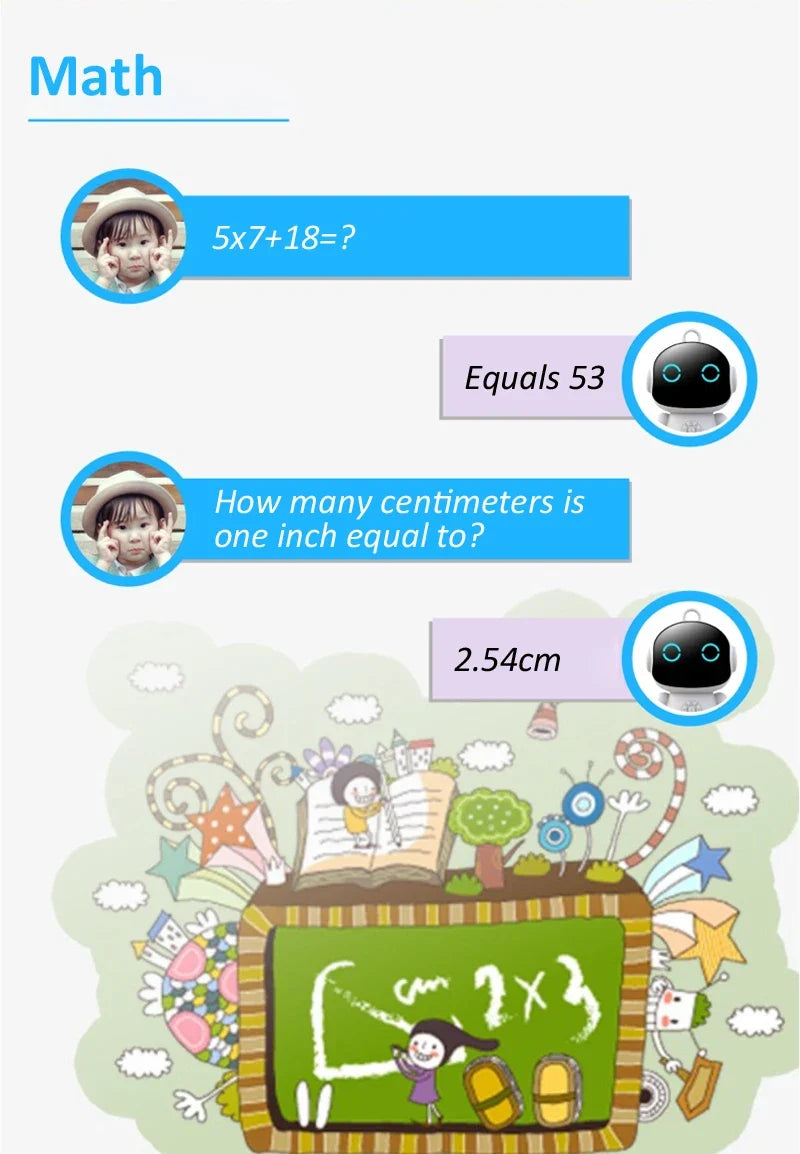 Smart AI Robot WiFi Early Education Toys for Children Speech Recognition & Voice Interactive Educational Learning Machine