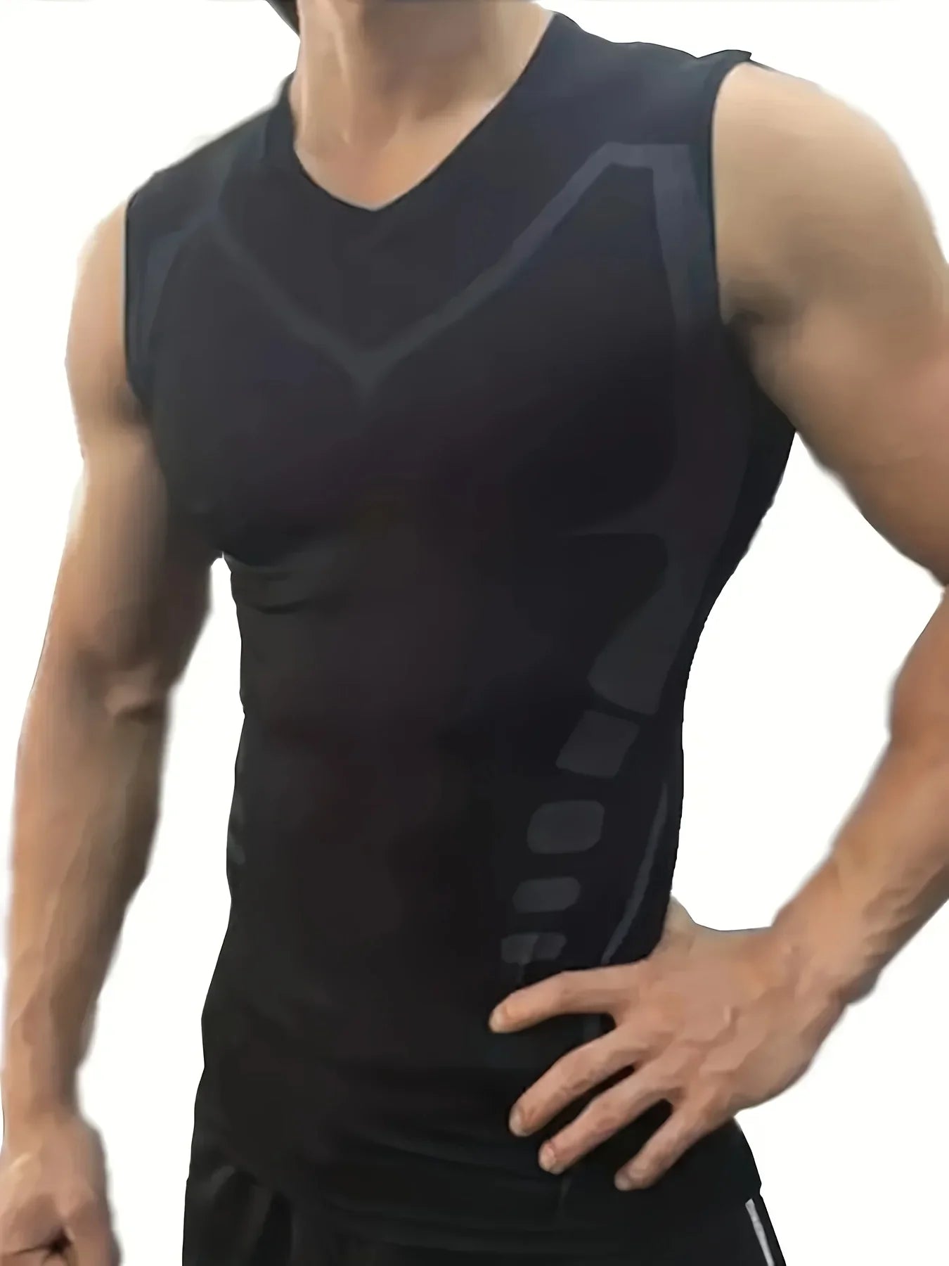 Sports vest men's summer ice silk quick drying thin fit fitness new running training tight top sleeveless