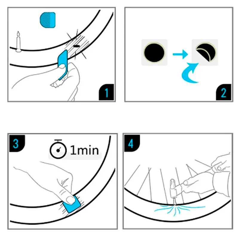 30/20/10PCS Glue-free Bicycle Tire Patches - Quick Self-Adhesive Repair for Tyre Protection
