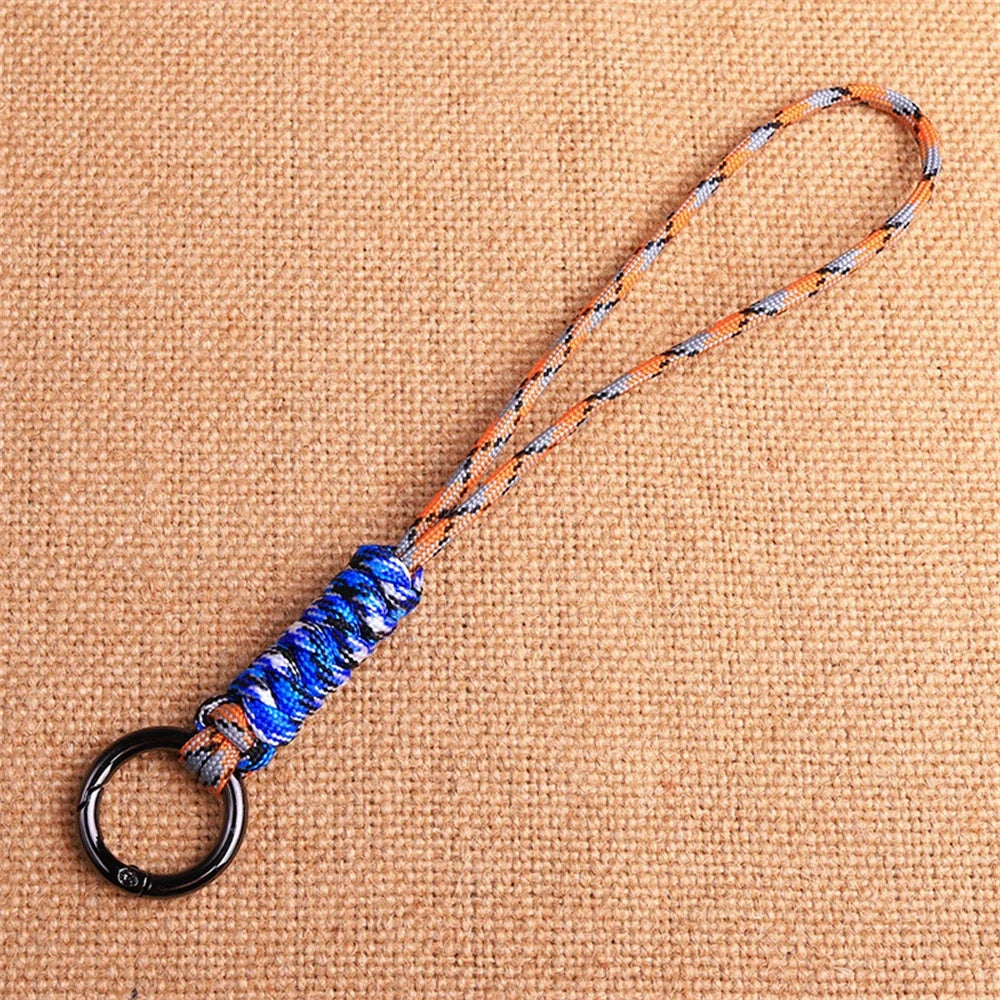 Outdoor Paracord Lanyard Survival Keychain for Men Women Handwoven Backpack Car Keyring Camping Hiking EDC Jewelry Accessories