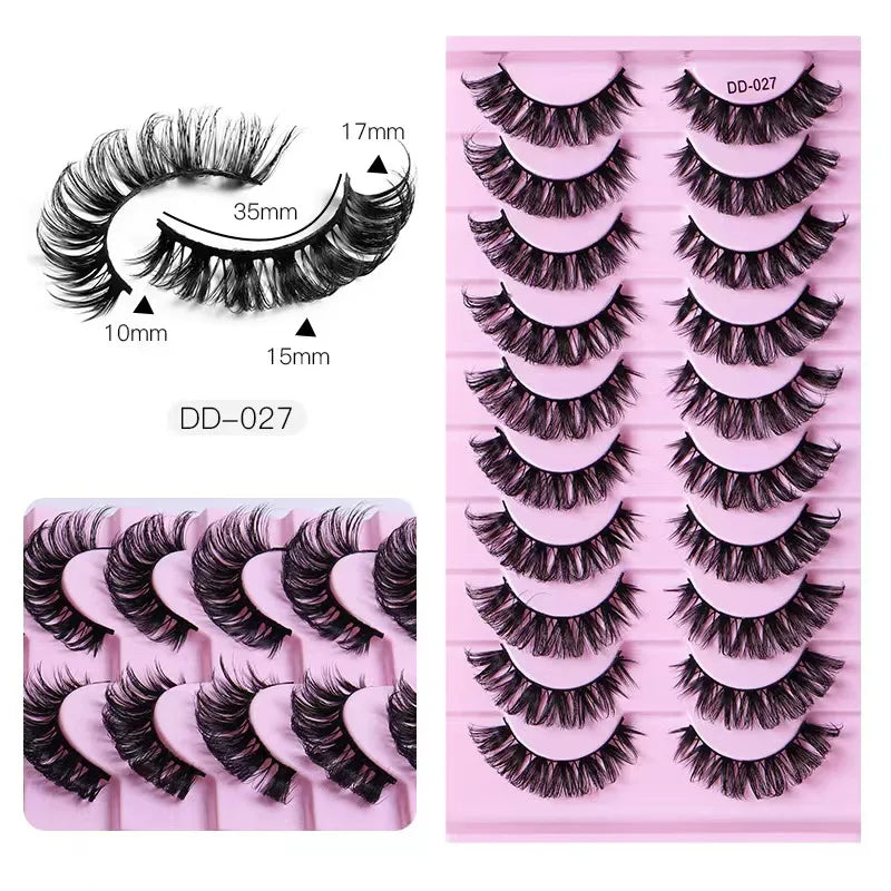 Faux mink eyelashes natural 3d mink lashes makeup volume false eyelashes in bulk cilio H13 E-08