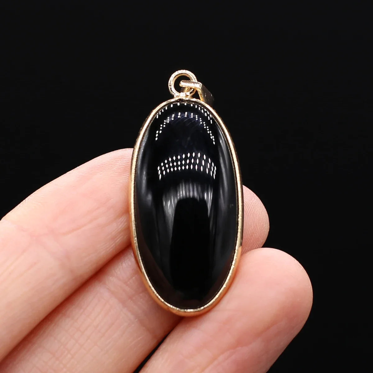 Natural Stone Pendants Grey Agate Unakite Tiger Eye Cabochon Beads Pendant for Jewelry Making DIY Charms Necklace Accessories
