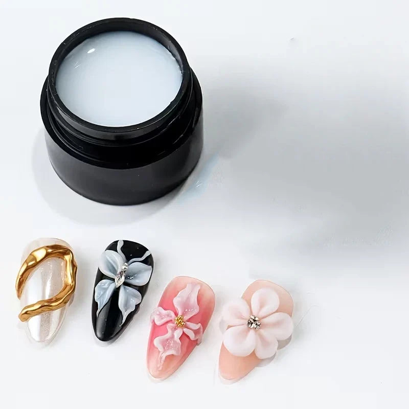 5G Crystal Soft Solid Extension Nail Gel Clear NudePink Aerylie Carving Flower Jelly shaping DlY Model Manicure