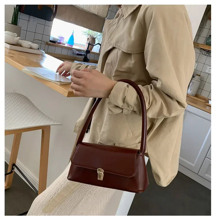Luxury Brand Crossbody Bags for Women | Fashion Design Underarm & Woman Shoulder Bag (Female Handbag & Purses, Solid Color)