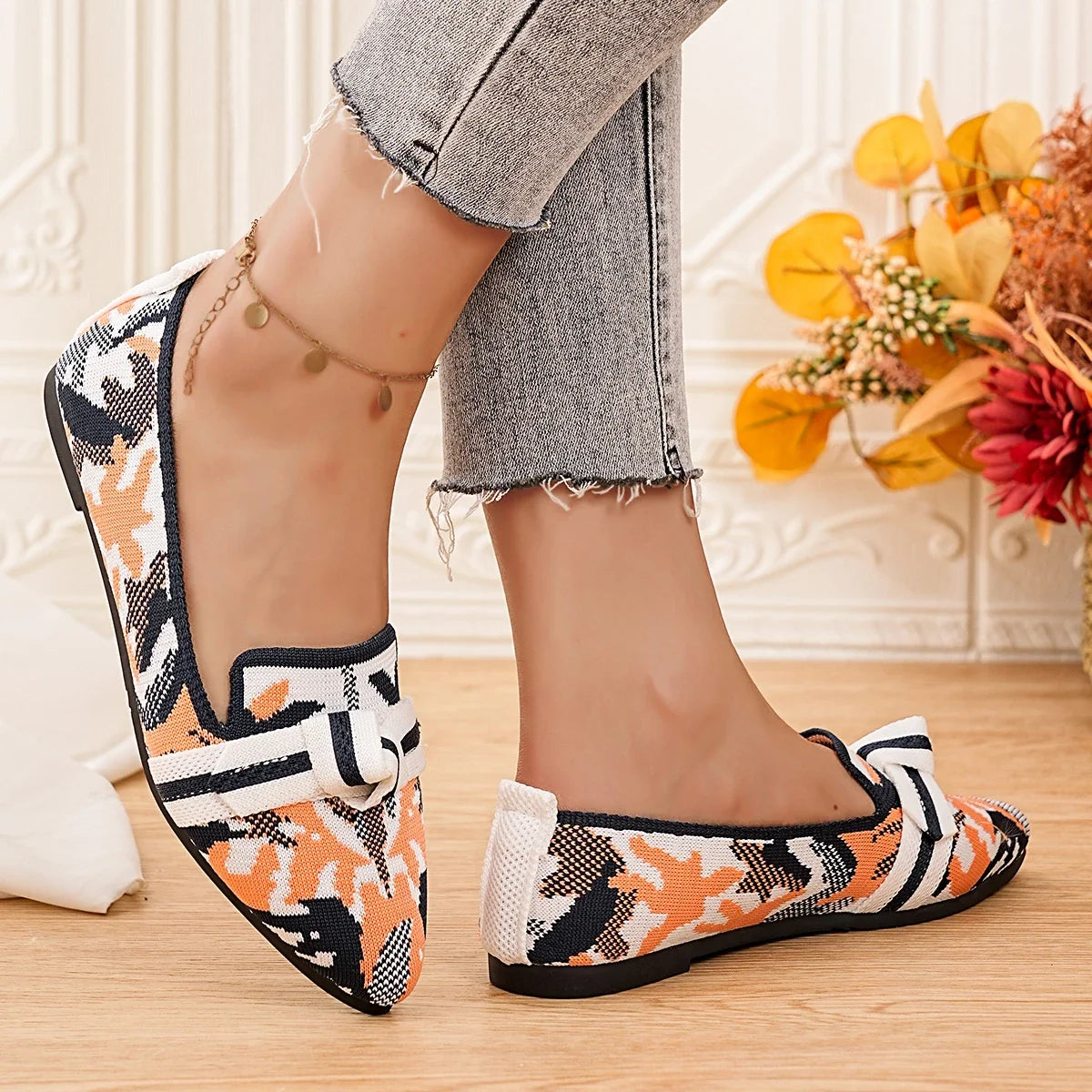 New Women's Loafers Ballet Flat Shoes Spring/autumn Fashion Pointed Toe Casual Low Heeled Women's Flat Shoes  Size 36-43