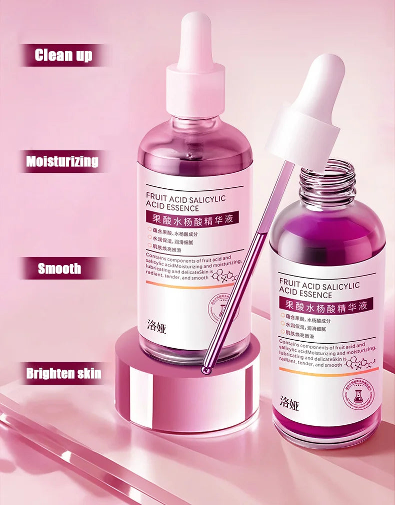 100ml Pink Salicylic Acid Acne Removing Concentrated essence - Refreshing texture, deep moisturizing, fade acne marks