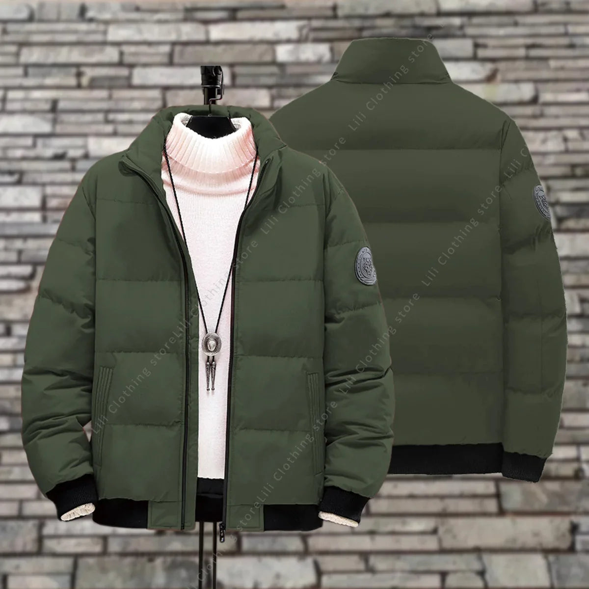 Wall Street Crocodile Winter Coats Men's Puffer Jackets Thick Warm Bomber Jackets Parkas Down Jackets Men's Winter Jackets New