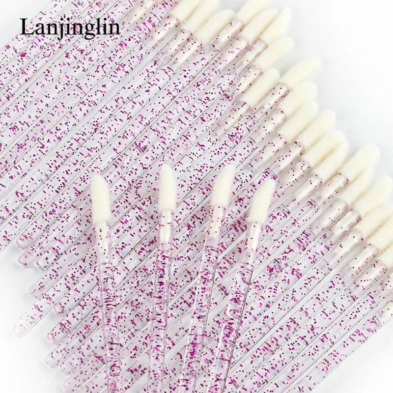 Lanjinglin 5/50 Pcs Lip Brush Reusable Makeup Brushes Lipstick Applicator Wands Eyelashes Extension Tool Beauty Accessories
