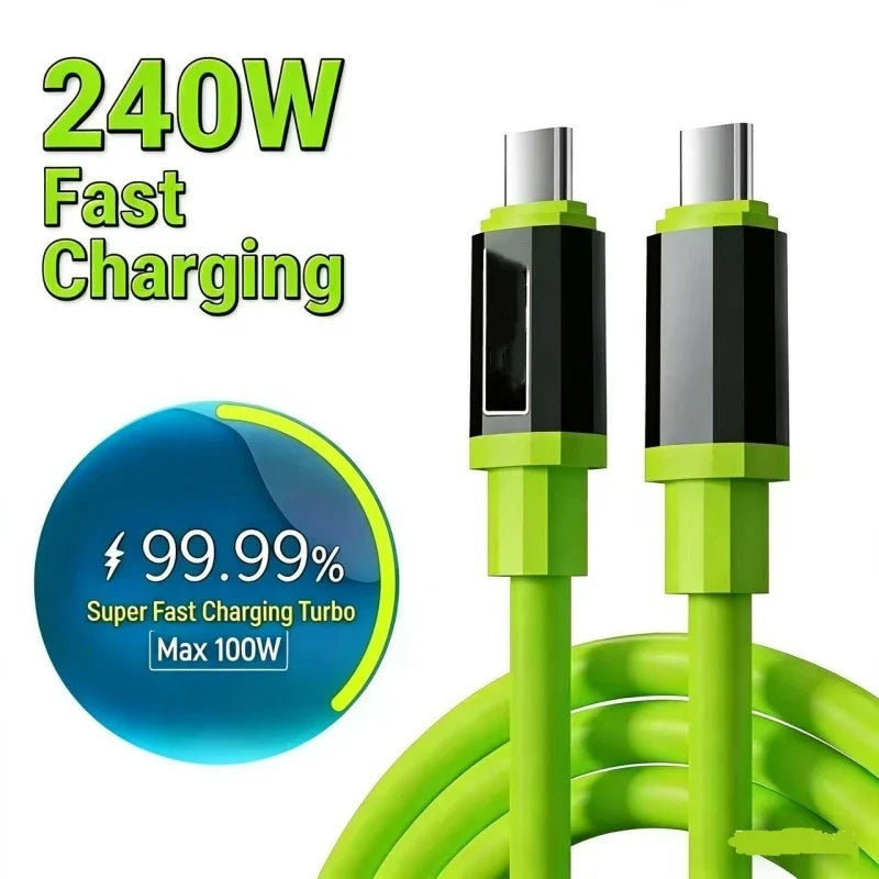 3/1PCS USB C Cable to USB C 240W Fast Charging Charger Cable Supports Fast Charging For iPhone 16 15 Samsung Xiaomi Huawei