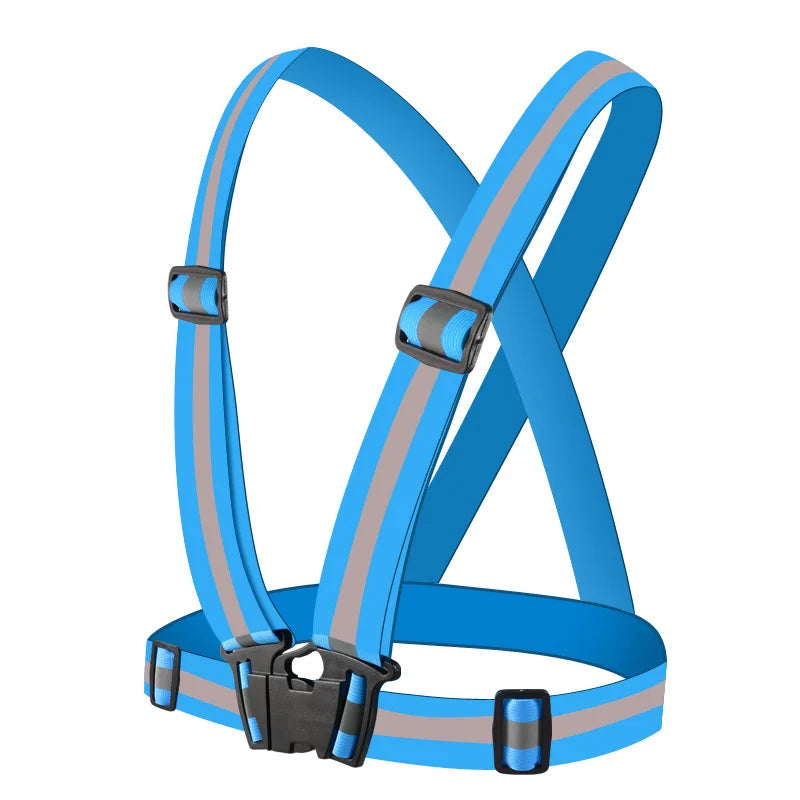 Outdoor Adjustable Safety Vests Night Walking Highlight Reflective Vest Lightweight Biking Safety Straps Running Jackets
