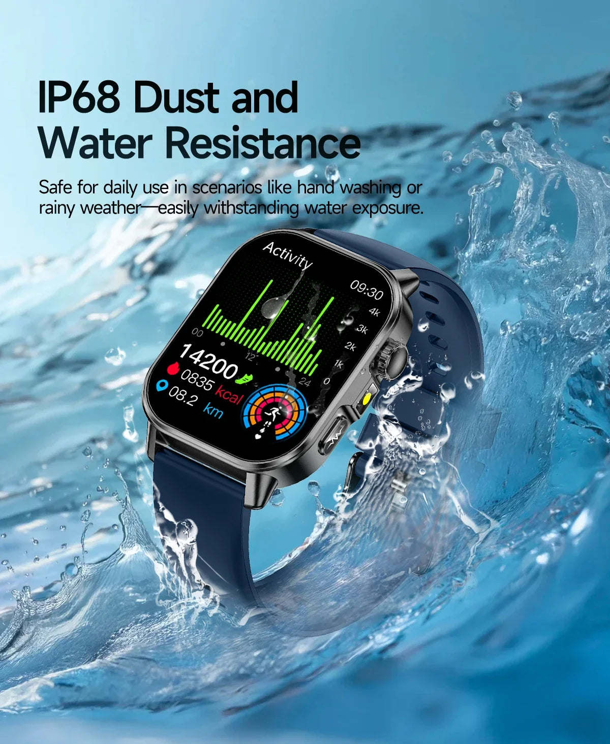 New Men Accurate Health Diagnosis ECG Smart Watch Blood Pressure Blood Oxygen Blood Fat Uric Acid Temp Bluetooth call Smartwatch