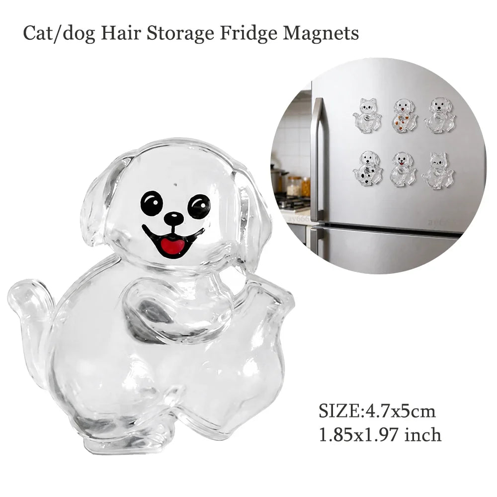 Transparent Cute Dog Pendant Keychain Creative Pet Hair Storage Capsule Hanging Ornament for Pet Lover DIY Pet Memorial Keychain