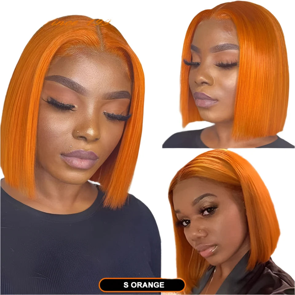 Ginger Short Bob Wig | Straight Human Hair T-Part Lace Front