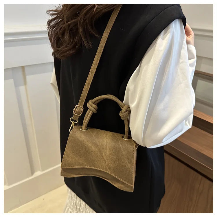 Fashionable Women's Shoulder Bag | Pure Color Trendy Crossbody Bag & Simple Casual Diagonal Bag (Small Square Bags for Autumn & All Seasons)