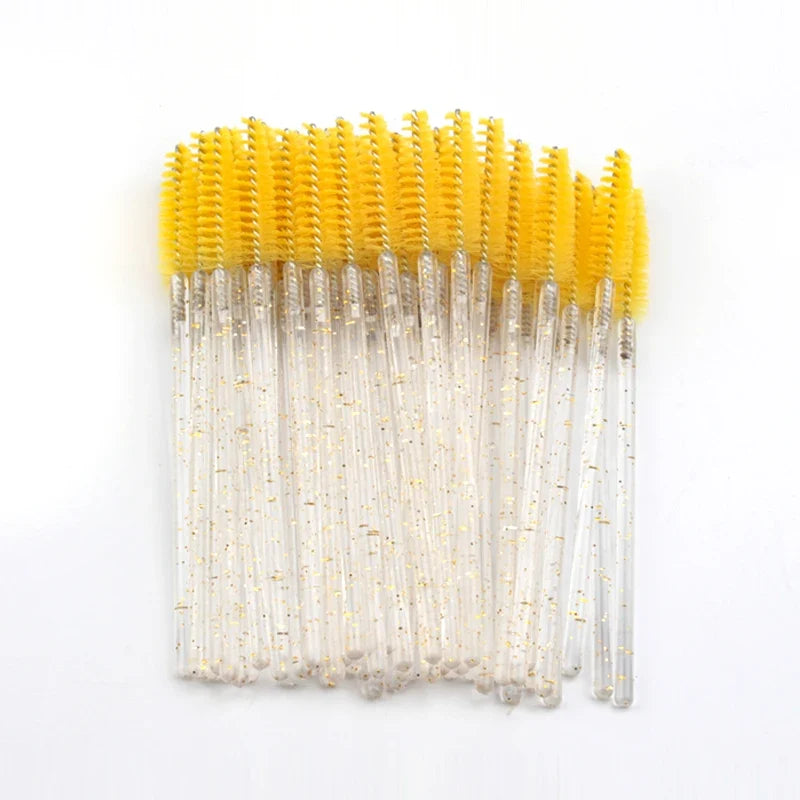 5/50Pcs Black Lashes Brush Cosmetics False Eyelashes Supplies Reusable Makeup Brushes Eyebrow Brush Mascara Wands Make Up Tools