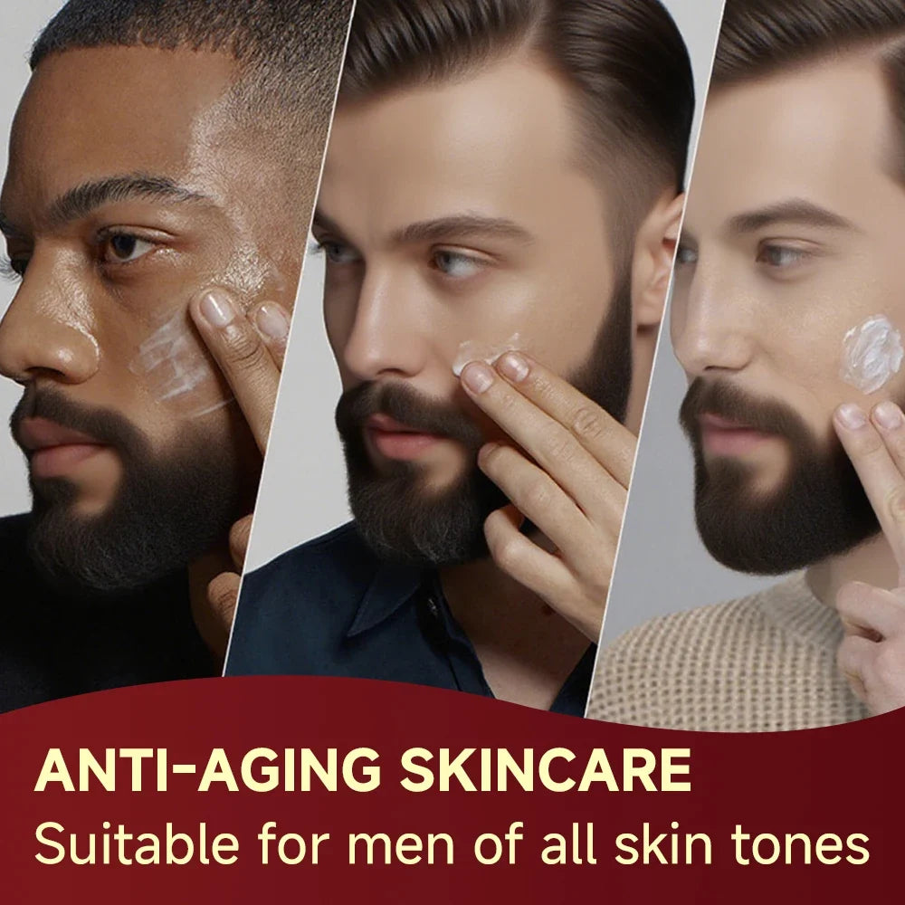 Collagen Retinol Men's Face Cream - Anti-Aging Wrinkle Reduction & Firming Moisturizer, Oil-Free Hydrating Skincare for Men.