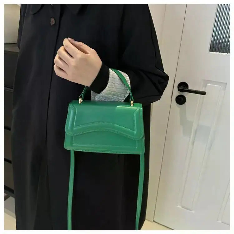 High Quality PU Leather Handbag & Purse for Women | Solid Color Shoulder Crossbody Bag (Lady Messenger, Small Tote for Girls)