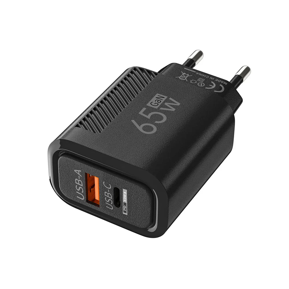 65W GaN Fast Charging USB Type C Charger US/EU Plug PD 3.0 Quick Charge Wall Charger For Phone Adapter For iPhone Huawei Samsung