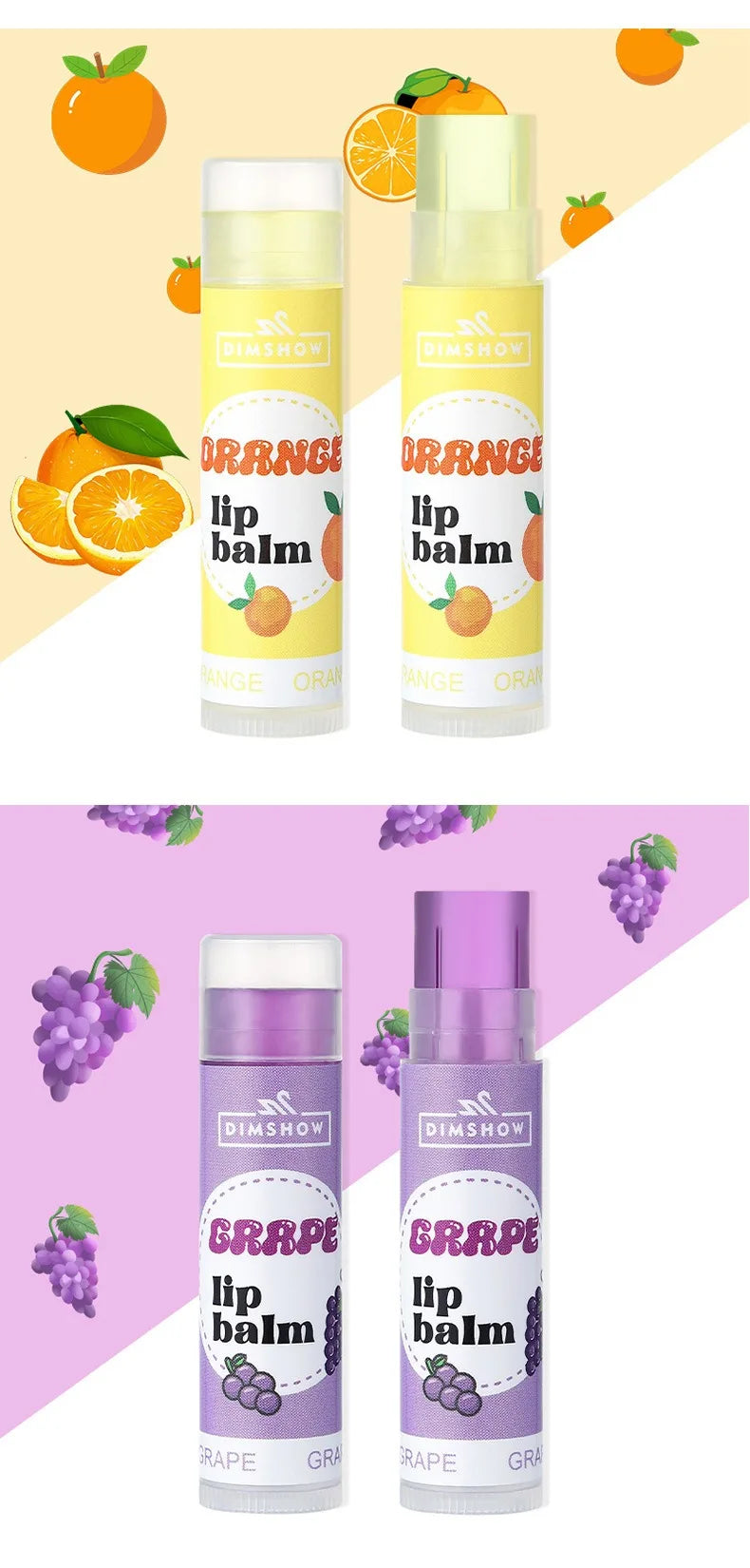 6 Kinds of Fruity Lip Balm Moisturizing Hydrating Long Lasting Lip Lotion Lightening Lip Lines Lips Mask Care Lips Lipstick Balm