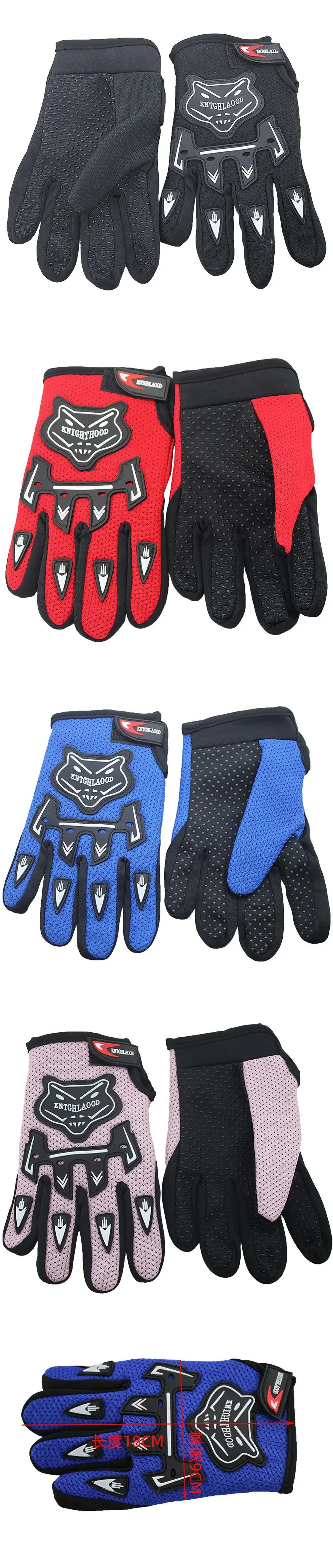 Kids Summer Full Finger Motorcycle Gloves Child Moto Luvas Motocross Leather Motorbike Guantes Children Kids Racing Moto Gloves