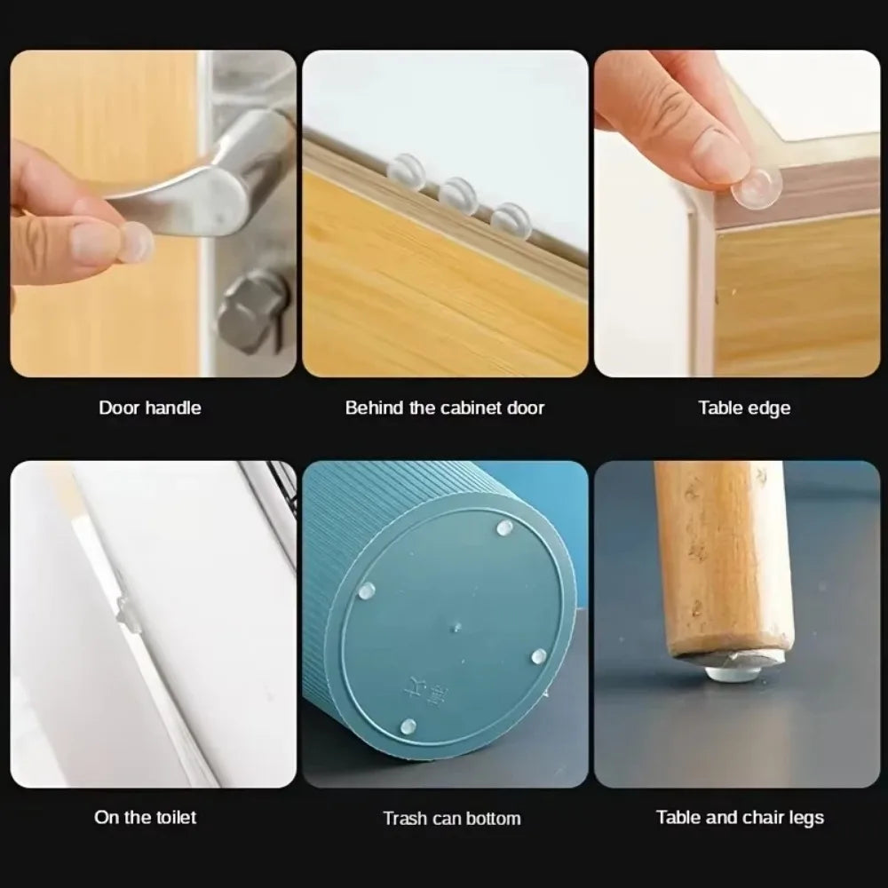 Self Adhesive Door Stopper Rubber Damper Buffer Cabinet Bumpers Silicone Furniture Pads Cushion Protective Pads 6x2mm