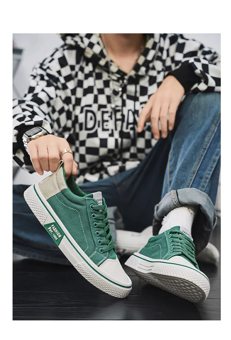 2026 New Summer Men's Breathable Versatile Skateboarding Shoes Men's Soft Bottom Casual Sports Trend Fashion Canvas Shoes 48size
