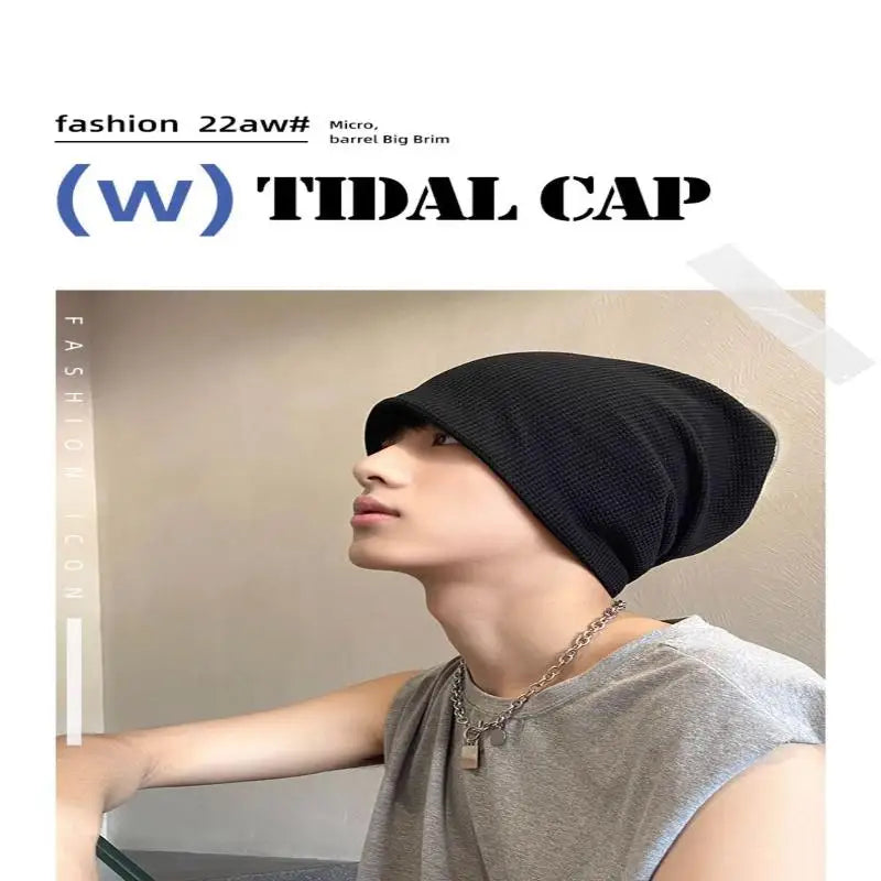Casual Keep Warm Thin Knit Hat Cute Outdoor Cold Cap Ear Protection Warm Stack Hat For Men Women
