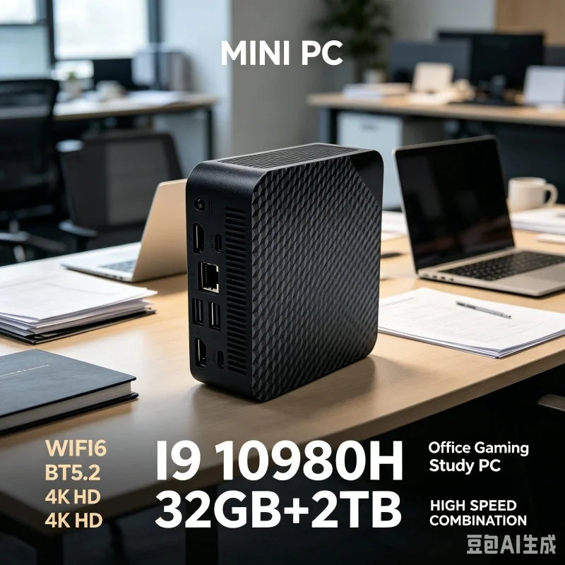 Compact Mini Gaming PC Intel i9 10980HK 16GB 32GB RAM 1TB 2TB SSD 4K HD Home Office Desktop Device