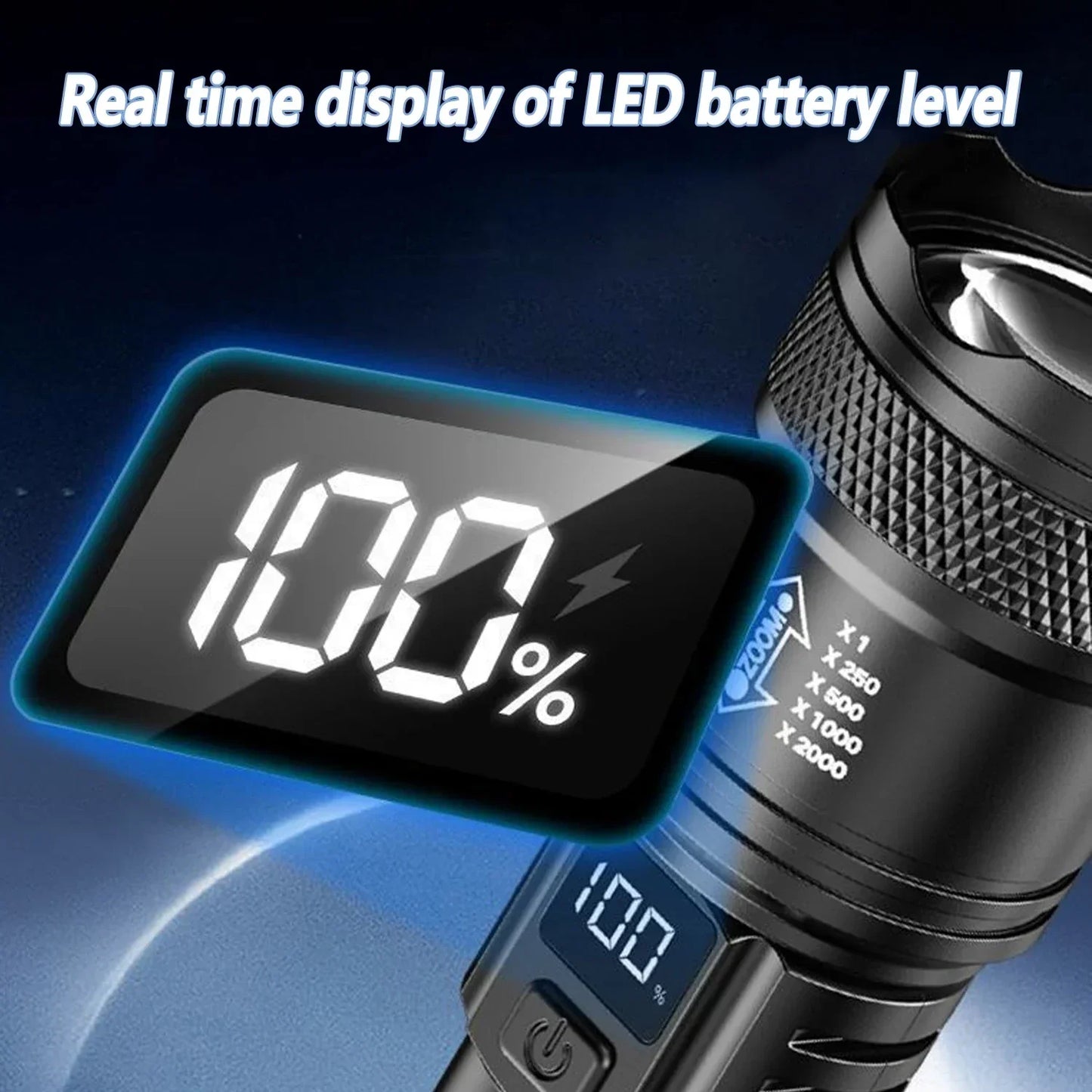 Ultra Bright P50 LED Flashlight Tactical EDC Zoomable Handheld Torch Emergency Spotlight  14500 18650 Battery