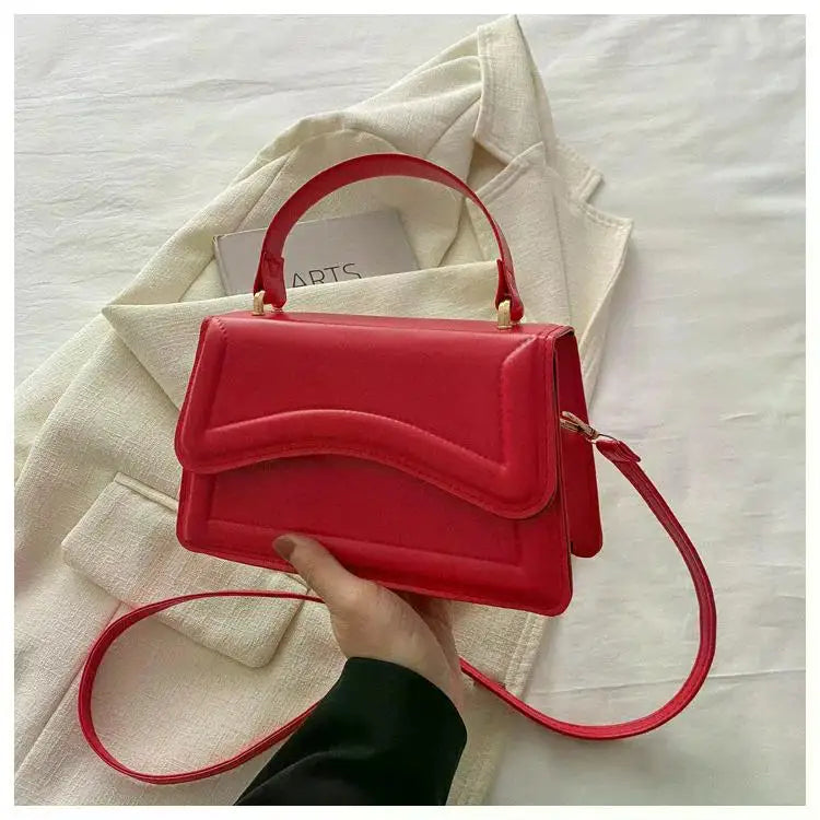 High Quality PU Leather Handbag & Purse for Women | Solid Color Shoulder Crossbody Bag (Lady Messenger, Small Tote for Girls)