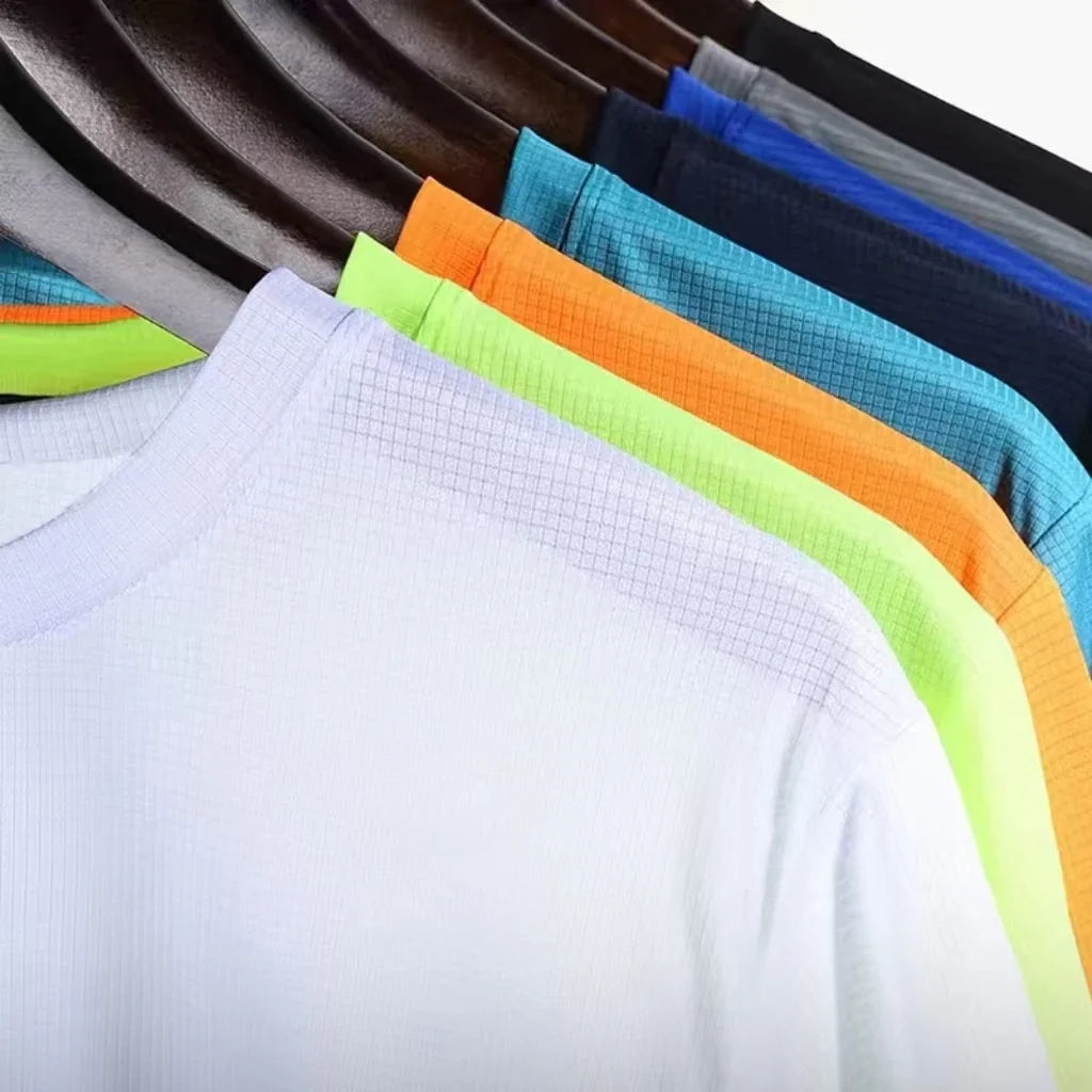 Summer Mens Quick Dry Running Bodybuilding Shirts Sport Gym t Shirt Men Short Sleeve Fitness Tops Oversized t-Shirt Jersey