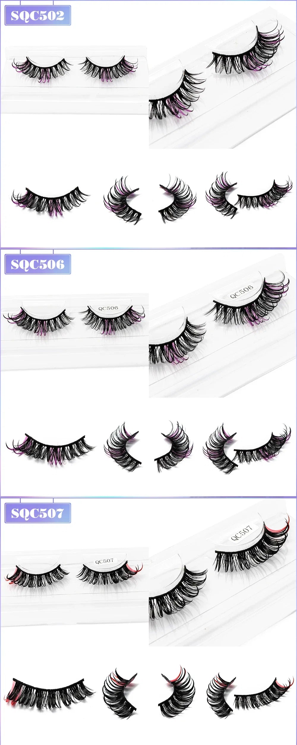 Yiernuo 1/5 Pairs Cosplay Anime Eyelashes Manga Lashes Dramatic Fairy Clusters Lashes Wet Look Lashes