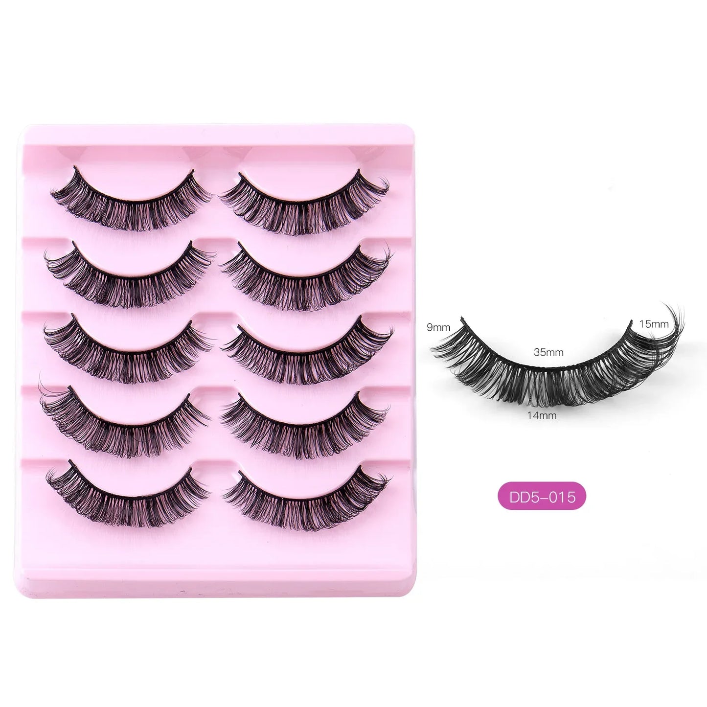 Fashion Russian Strip Lashes 2/5/10 Pairs 3D Mink Lashes Natural Eyelashes Dramatic False Eyelashes Wholesale Eyelash Extension