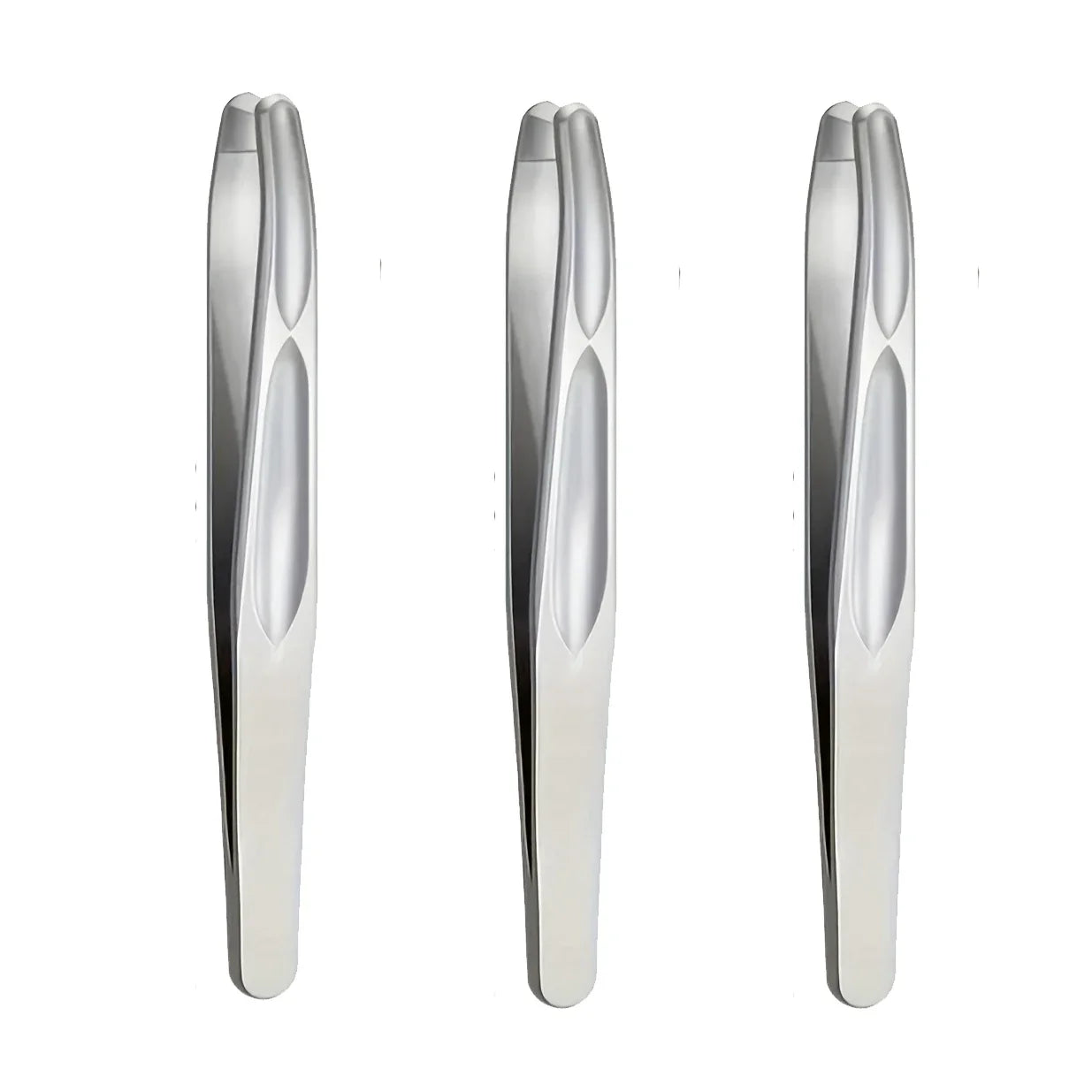 Stainless Steel Eyebrow Clips for Precision Beard and Mustache Trimming Gentle on Light Beige Round Head Tweezers