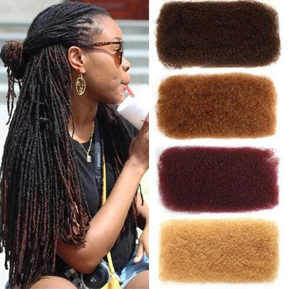 Rebecca Afro Kinky Bulk Human Hair for Braiding | Remy Virgin Brazilian Extensions (Multi-Color)