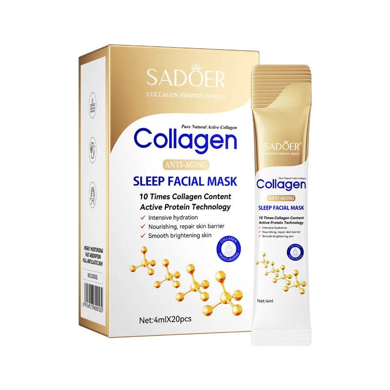 30pcs/20pcs BIOAQUA Collagen Sleeping Facial Masks Skincare Moisturizing Brightening Firming Face Mask