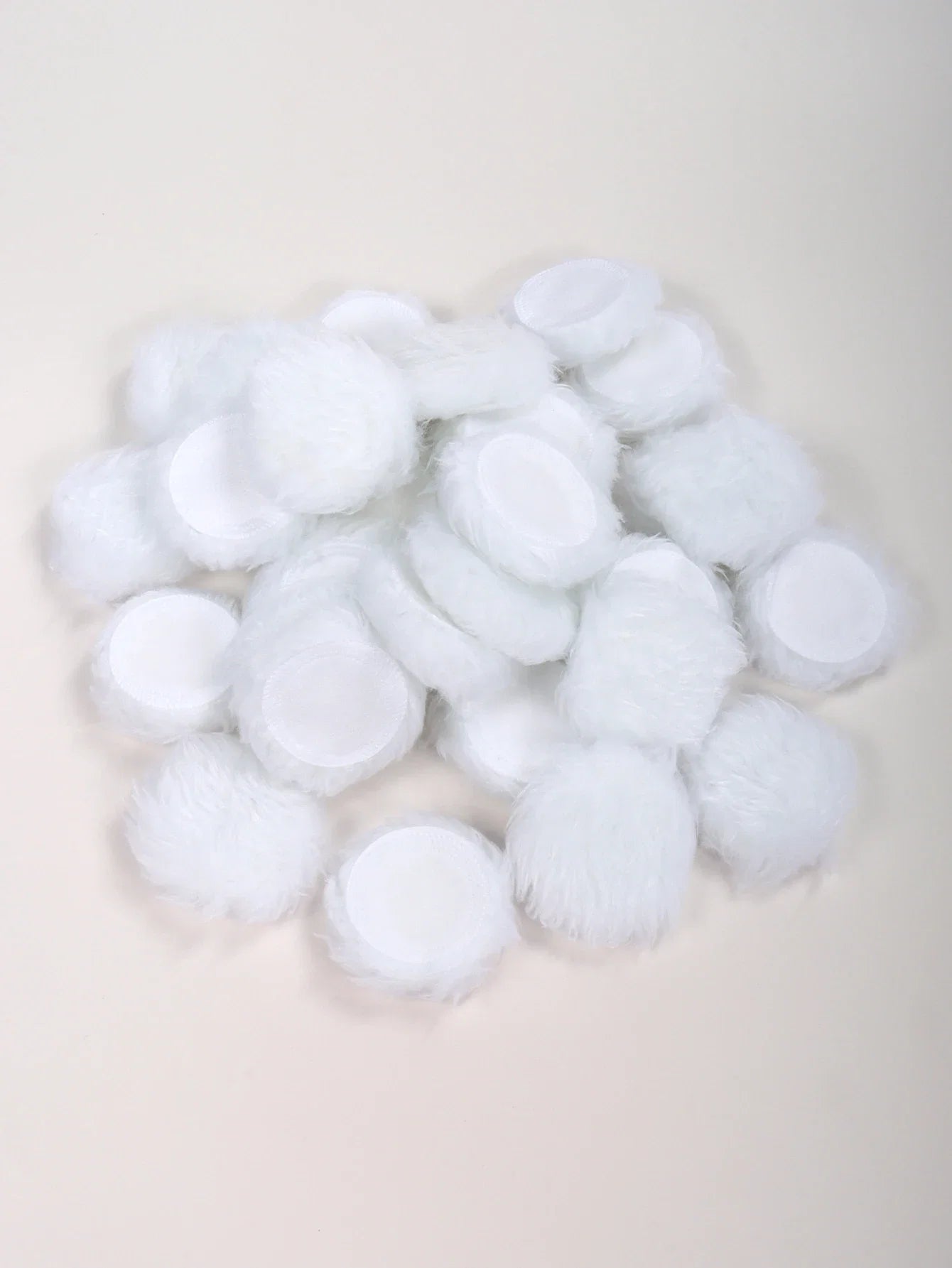 2-5-10-20Pcs Portable and Practical High-Grade White Round Powder Puff for Base and Fixing Makeup