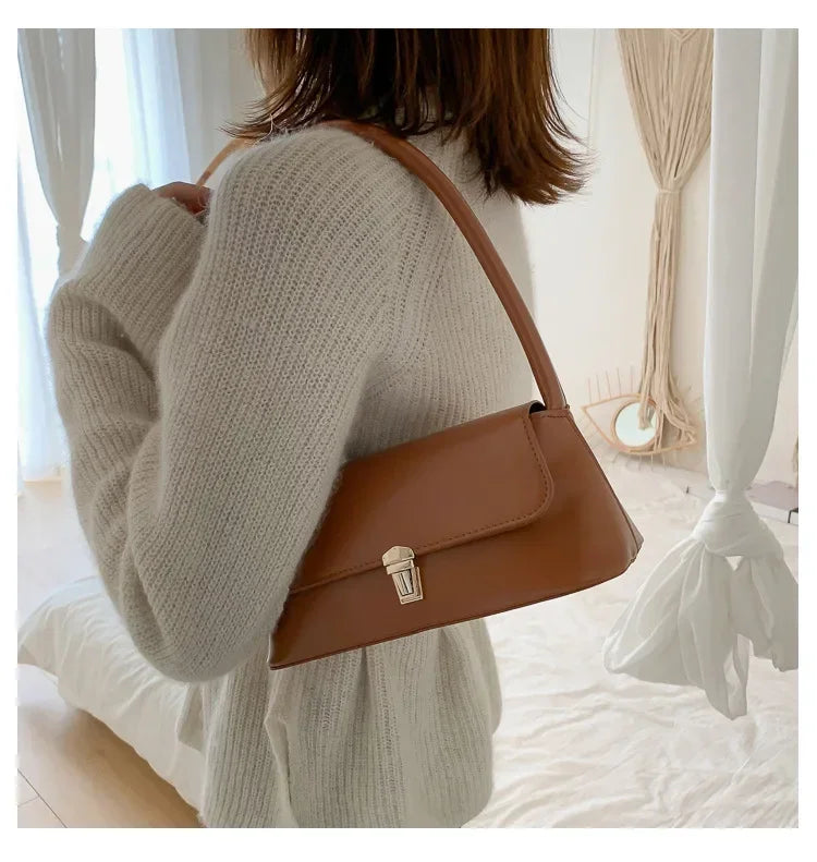 Luxury Brand Crossbody Bags for Women | Fashion Design Underarm & Woman Shoulder Bag (Female Handbag & Purses, Solid Color)