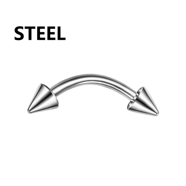 1PC metal Horseshoe Fake Nose Ring C Clip Septum Lip stainless steel Real Piercing Nose Rings Hoop For Women Men Jewelry