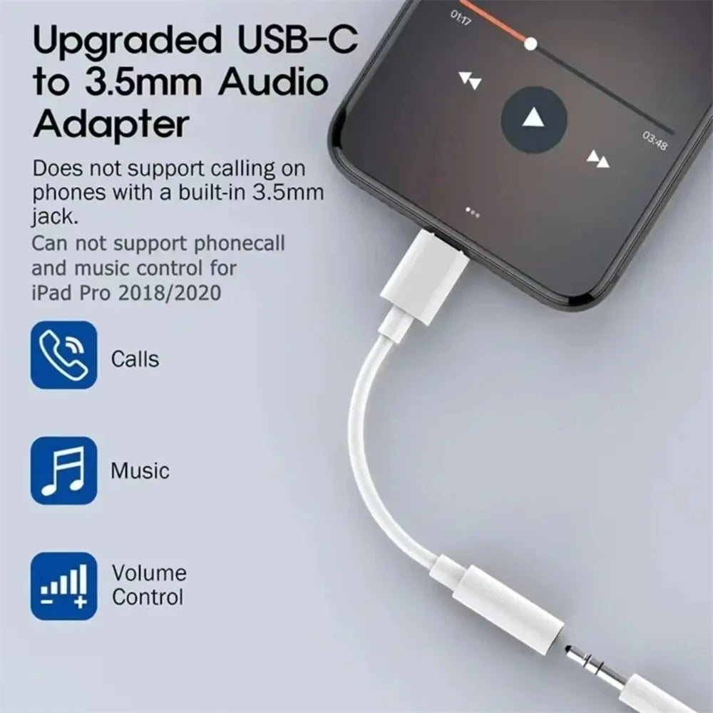 Type C To 3.5mm Aux Adapter USB Type-c 3 5 Jack Audio Cable Earphone Converter for Sumsang Xiaomi Redmi Poco LG Huawei OnePlus