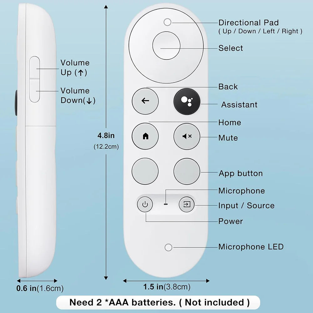 G9N9N Replacement Voice Remote Control  for Google Chromecast 4K Snow Streaming Stick Smart TV