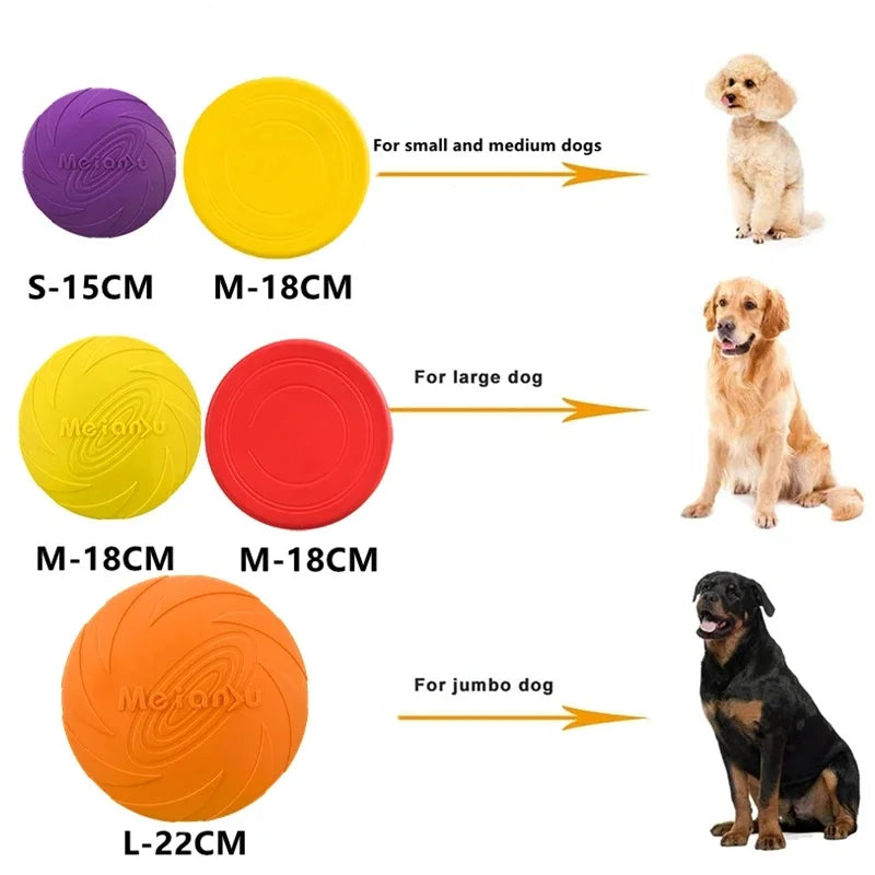 Pet Dog Flying Disk Toy Silicone Material Environmentally Friendly Anti-Chew Dog Puppy Interactive Training Pet Supplies E2