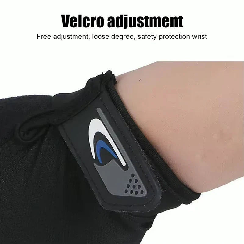 Summer Men Fishing Gloves Women Two Finger Cut Male Touchscreen Angling Anti-Slip Sun-Proof Breathable Cycling Fitness Gloves