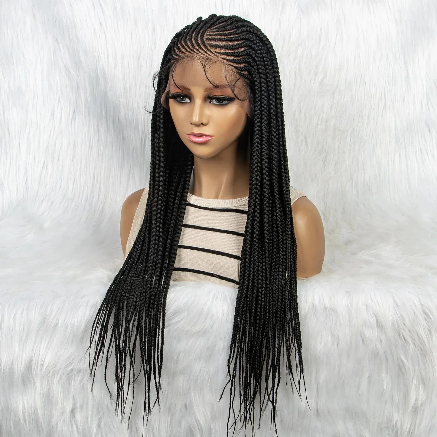 Lace Front Braided Wig | Baby Hair | Kanekalon Synthetic | Black Women