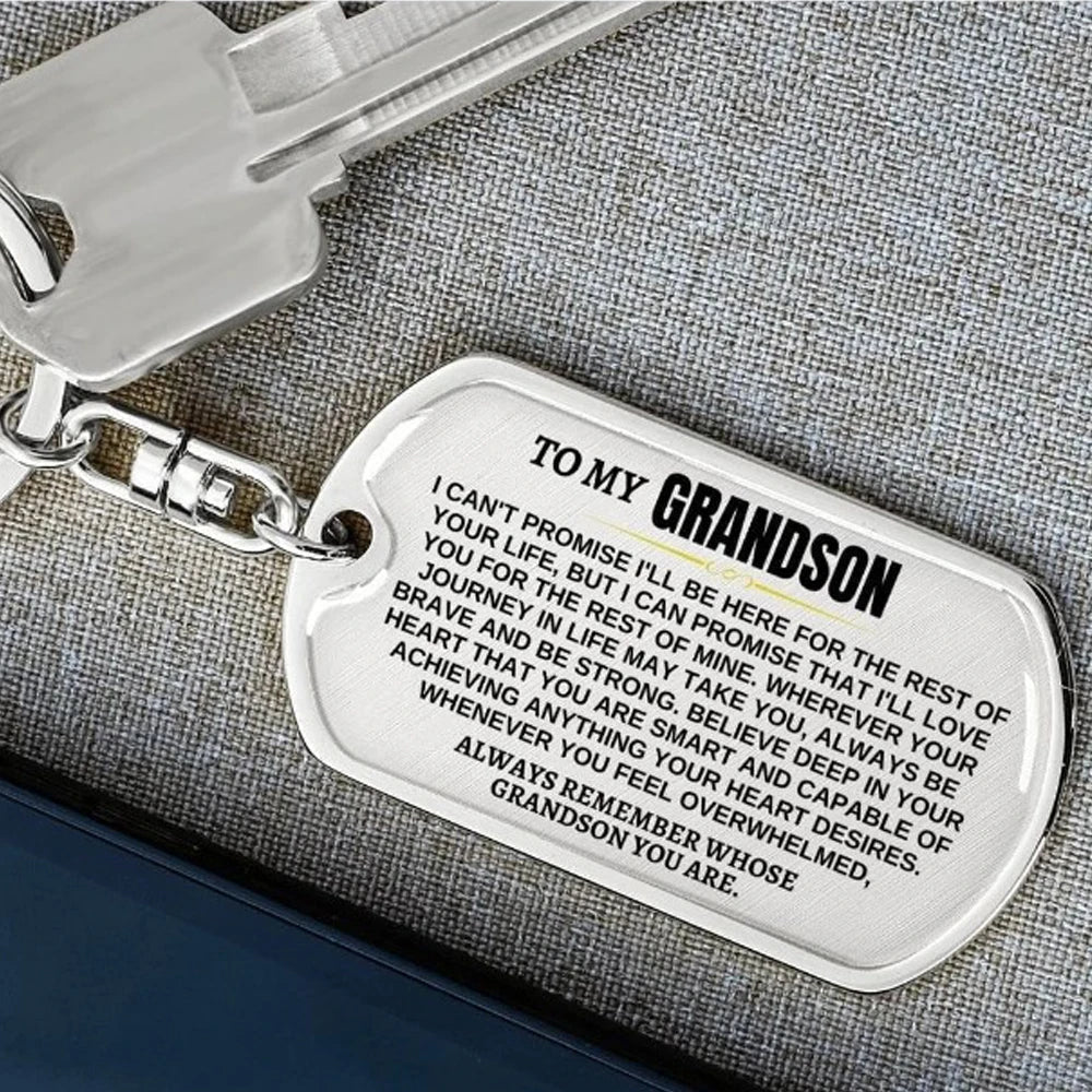 Keepsake for Son Grandson Daughter Granddaughter Keychain Gifts from Grandma Grandpa to My Badass Son Keyring