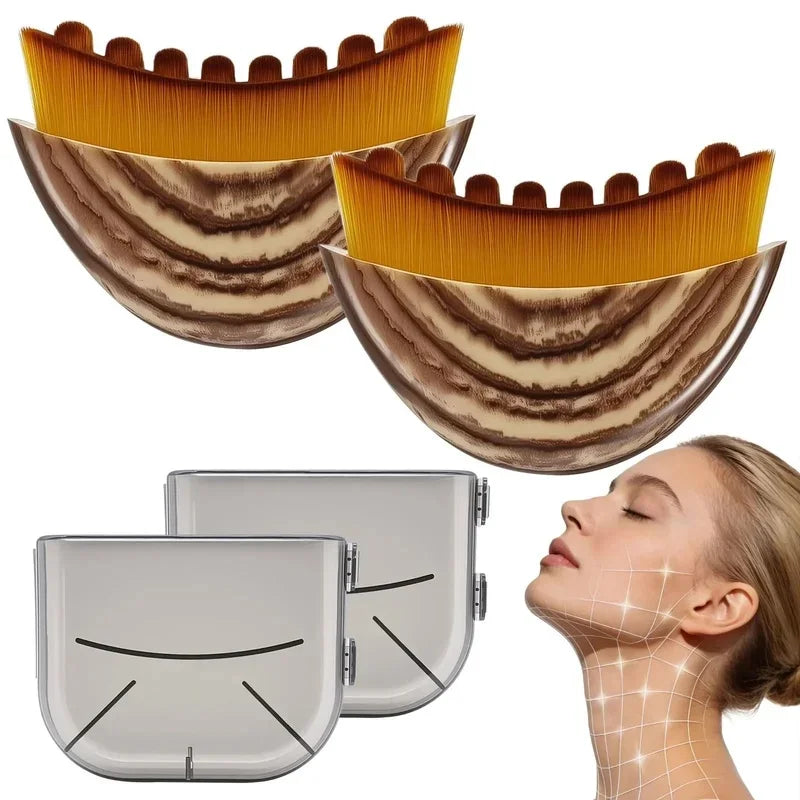Face Lymphatic Sculpting Massager Ergonomic Contour Brush Jawline Chin Shaping Drainage Massager Facial Relax Skincare Tool
