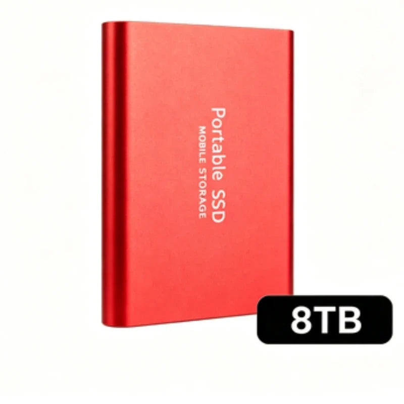Portable External SSD, 1TB-16TB Large Capacity USB3.1 High Speed Solid State Drive, Lightweight Storage for Laptop, Desktop, Mac