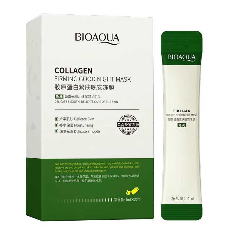 30pcs/20pcs BIOAQUA Collagen Sleeping Facial Masks Skincare Moisturizing Brightening Firming Face Mask